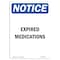 Signmission OSHA Notice, 7" Height, Expired Medications Sign, 7" X 5", Portrait OS-NS-D-57-V-12266 - alternate 1
